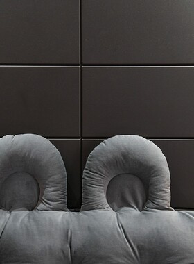 可爱灰色 床头靠垫床上三角大靠背榻榻米网红靠枕软包卧室可拆洗