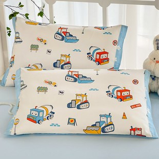 A类儿童专用60支长绒棉枕套夏季幼儿园宝宝30x50纯棉枕头套40x60