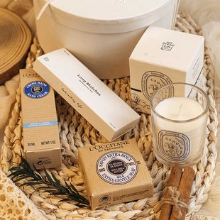 欧舒丹护手霜香薰蜡烛伴手礼送女员工实用生日礼物小众创意圆礼盒