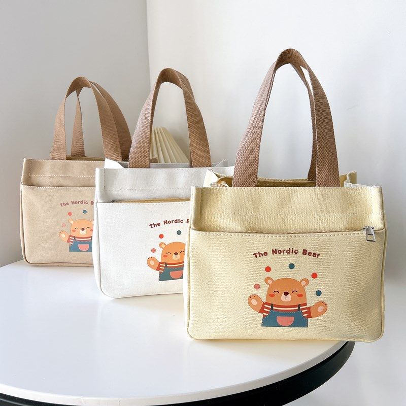 帆布手提包外出简约小巧立体拎包通勤加厚上班便当饭袋帆布袋定制,箱包皮具/热销女包/男包,时尚帆布包,淘宝优惠券,粉丝福利购,淘宝优惠卷