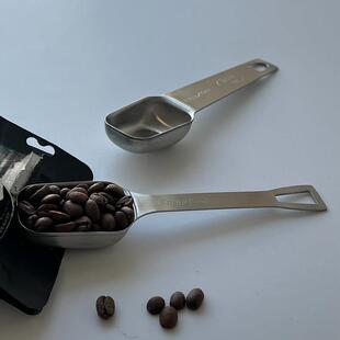 不锈钢咖啡豆量勺长柄咖啡勺子刻度5g咖啡粉定量勺子家用烘焙量匙