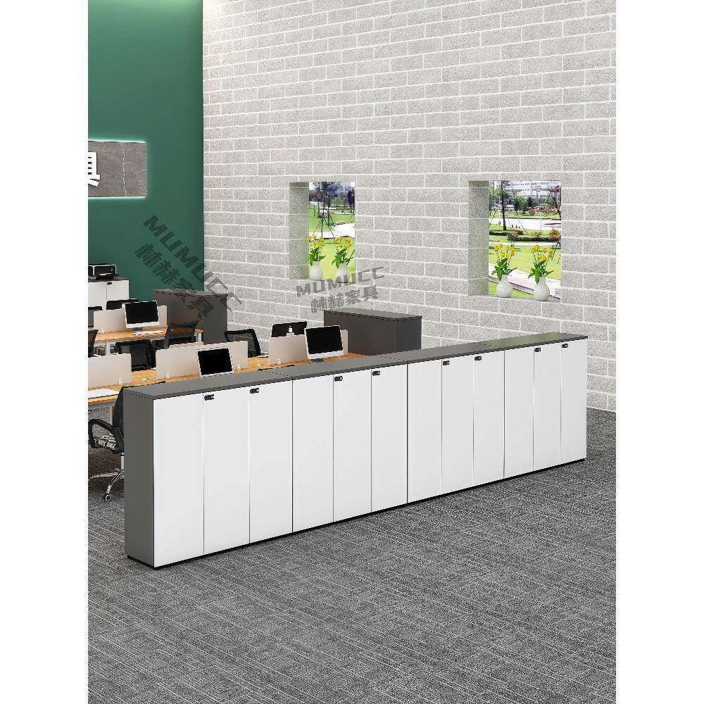 带锁的低柜文件柜木质数据存储柜简约现代办公隔断文件花槽柜侧柜