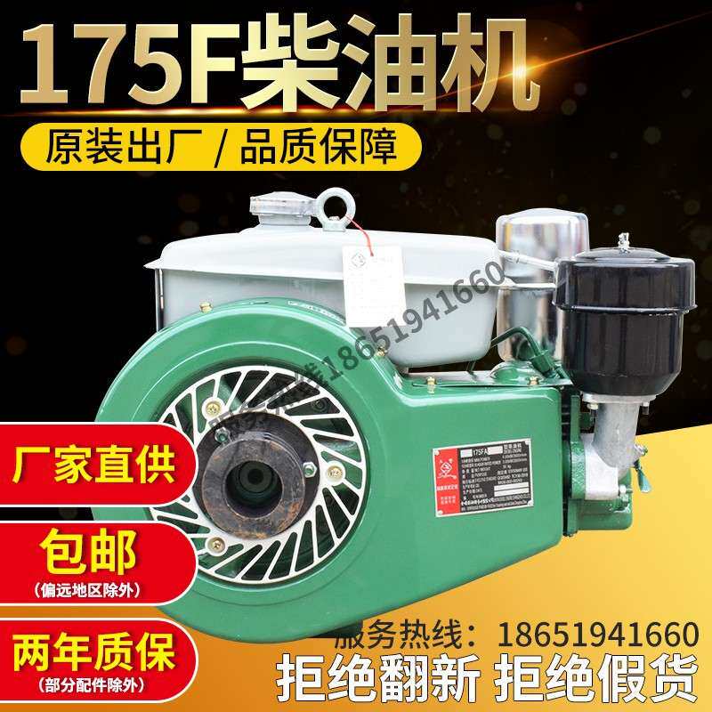 常州天鹅单缸柴油机175F小型6马力风冷发动机农用船用拖拉机