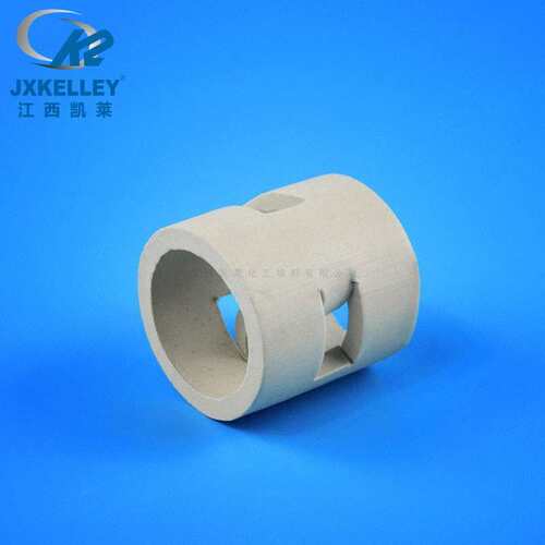 【凯莱化工】厂家直销Φ38mm陶瓷鲍尔环 陶瓷干燥塔填料鲍尔环