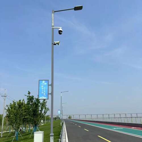 厂家生产方管回纹路灯市政道路灯热镀锌静电喷塑高杆灯路灯杆生产