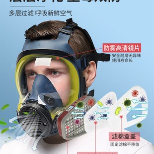 防毒面具全面罩喷漆专用实验室有毒气体防护防尘防烟打磨防护面罩