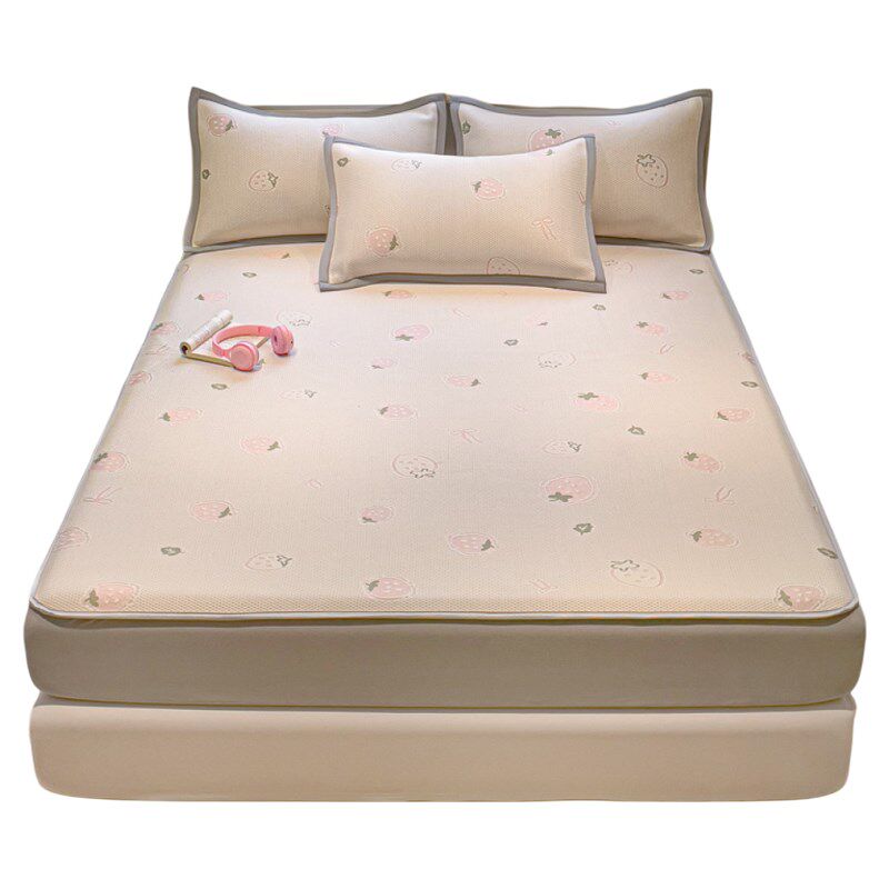 a类母婴级床笠款冰豆豆凉席三件定制任意尺寸榻榻米加高加长夏天,床上用品,冰丝席,淘宝优惠券,粉丝福利购,淘宝优惠卷