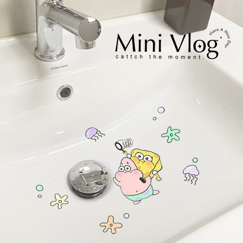 卫生间洗手台贴纸水池遮丑装饰墙贴自粘防水防潮浴室贴画瓷砖贴,家居饰品,软装墙贴,淘宝优惠券,粉丝福利购,淘宝优惠卷