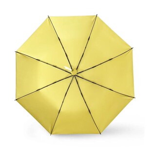 黄色折叠彩胶遮阳防晒防紫外线太阳伞学生高颜值纯色雨伞晴雨两用