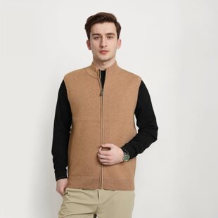 《小雀斑专属》100%绵羊毛马甲针织纯色时尚亲肤HM153