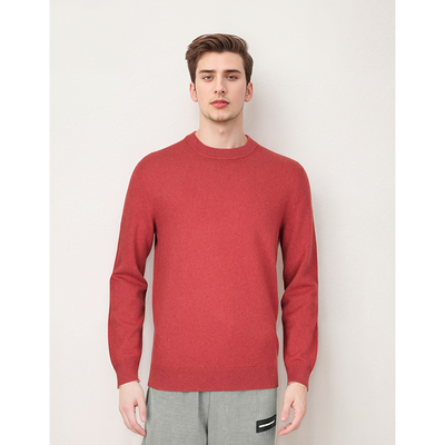 【悟空粉丝专享】男士100%绵羊毛厚款针织打底羊毛衫TM3329