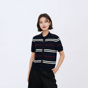 百搭休闲针织衫 女士条纹时尚 1N2091 天天yoko&LABULL