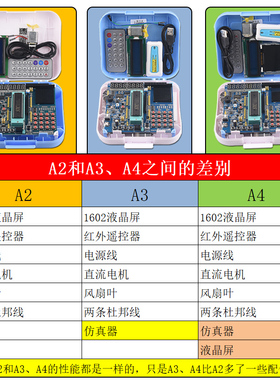 普中51单片机学习板开发板stc89c52单片机实验板C51单片机diy套件