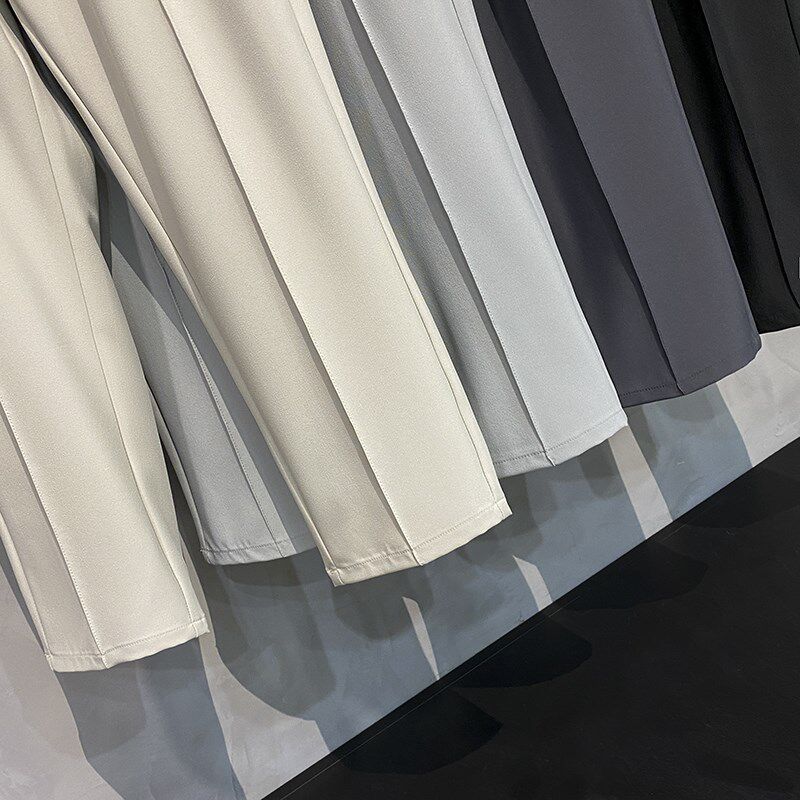 阔腿裤男百搭西裤高级感九分西装裤折痕设计感长裤宽松垂感休闲裤