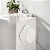 正方形家用脸盆加厚塑料盆子可悬挂洗澡盆学生宿舍用洗脚盆白色