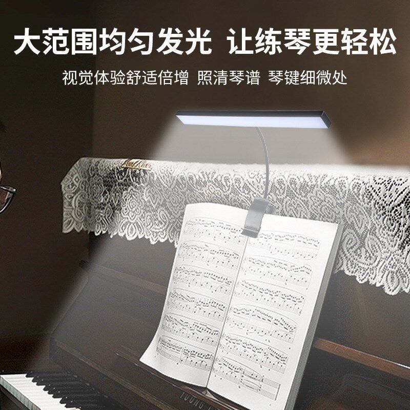 乐谱灯练琴专用台灯护眼充插两用小提琴古筝弹吉他演奏谱架夹子灯