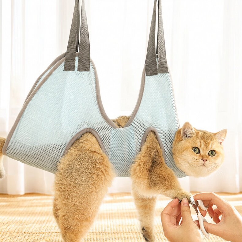 猫狗挂床洗澡剪指甲防抓咬固定袋