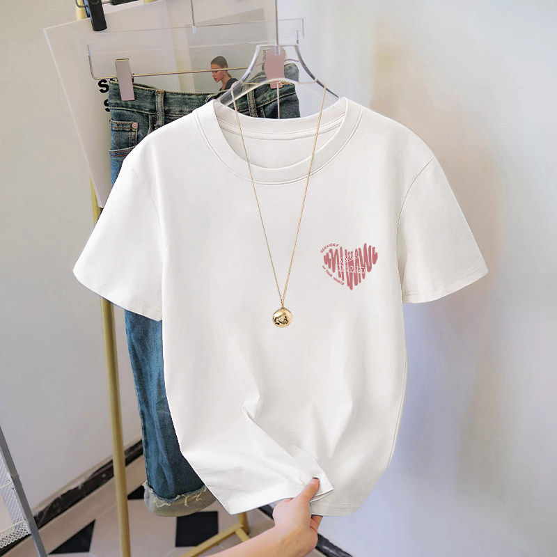 纯棉短袖t恤女2026新款短款上衣韩系穿搭夏季洋气百搭半袖小衫