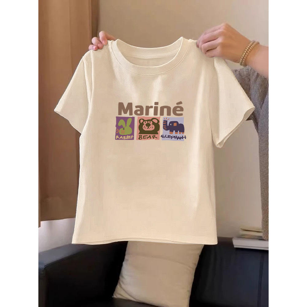 纯棉短袖t恤女2026夏季新款洋气内搭修身显瘦小个子圆领正肩上衣