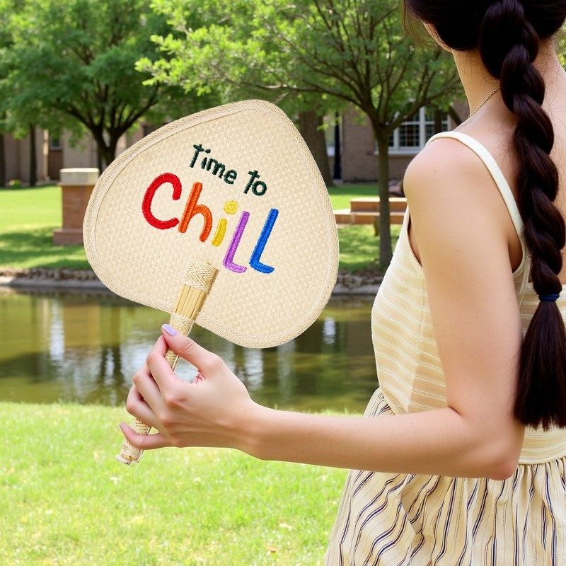 夏天扇子蒲扇手工编织刺绣芭蕉扇便携式儿童家用草编老式家用葵扇,居家日用,扇子,淘宝优惠券,粉丝福利购,淘宝优惠卷