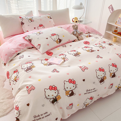 定制尺寸被套儿童kt猫120x150x180x200x110x140x160x210纯棉定做