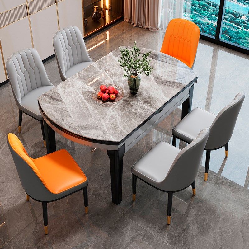 实木岩板餐桌椅2024新款家用小户型现代简约轻奢伸缩饭桌可变圆桌,住宅家具,岩板餐桌,淘宝优惠券,粉丝福利购,淘宝优惠卷