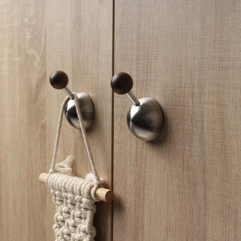 复古胡桃木圆球拉手中古风银色抽屉橱柜衣柜门免钉免打孔粘贴把手,基础建材,小拉手,淘宝优惠券,粉丝福利购,淘宝优惠卷