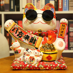 三十而已同款摇手招财猫摆件开业礼品招财店铺大小号家居客厅招手