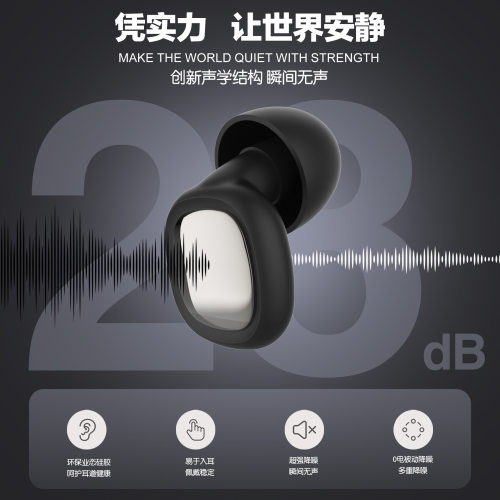 dBfit回形降噪耳塞睡眠防噪音学习静音飞机减压