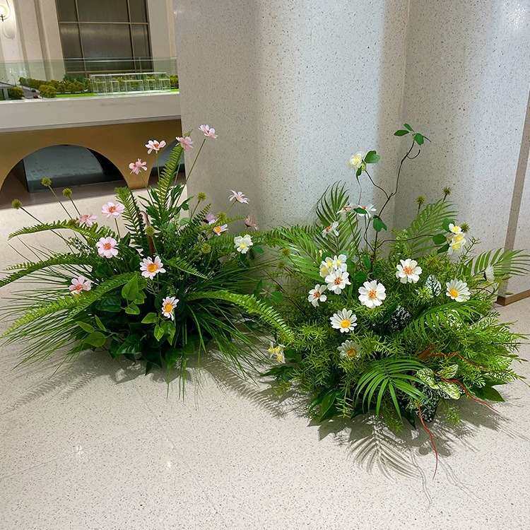 高档落地绿植仿真波斯菊花艺橱窗景观造景服装店样板间婚庆装饰花