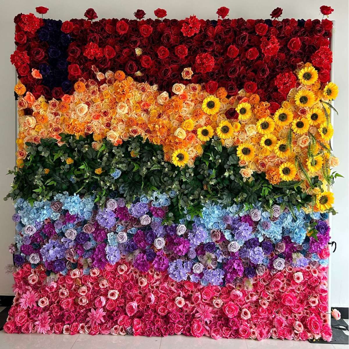 布底仿真花墙仿真绿植花墙制作拱门爱心