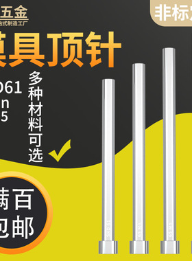 模具SKD61顶针司筒扁顶托针冲针H13氮化推杆镶针65MN顶杆非标定做