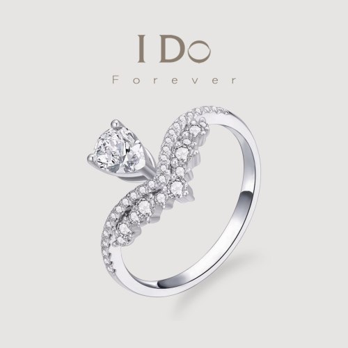 IDOForever培育钻水滴70分戒指