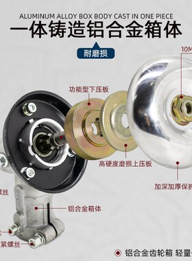 背负式割草机运转工作头打草机齿轮箱总成二四割灌机工作刀头配件