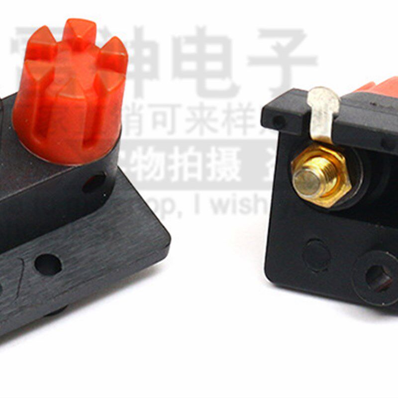 双排梅花接线柱 红黑连身接线柱带安装孔功放插座banana香蕉插座
