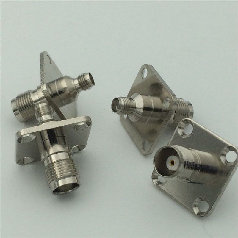 TNC/SMA-KKF射频转换驳接头TNC母头转SMA母头带大法兰25*25MM