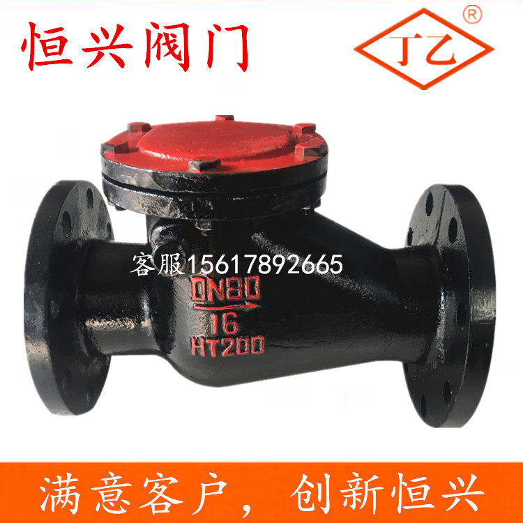 H44T-16旋启式止回阀 铸铁铜芯法兰止回阀DN40 50 80 100 150 200