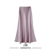 山只鸭 半身裙女垂感显瘦包臀a字中长裙子 SZY