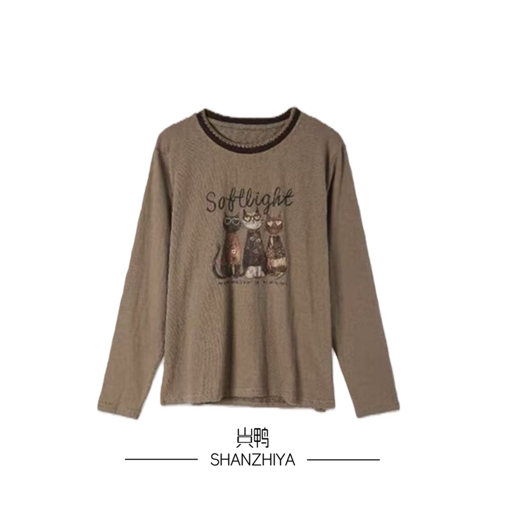 山只鸭/SZY 早秋新款女款宽松休闲百搭短袖T恤