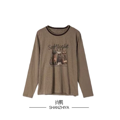 山只鸭/SZY 早秋新款女款宽松休闲百搭短袖T恤