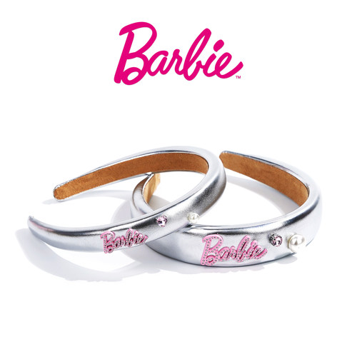 BarbiePU皮金属感防滑高颅顶发箍