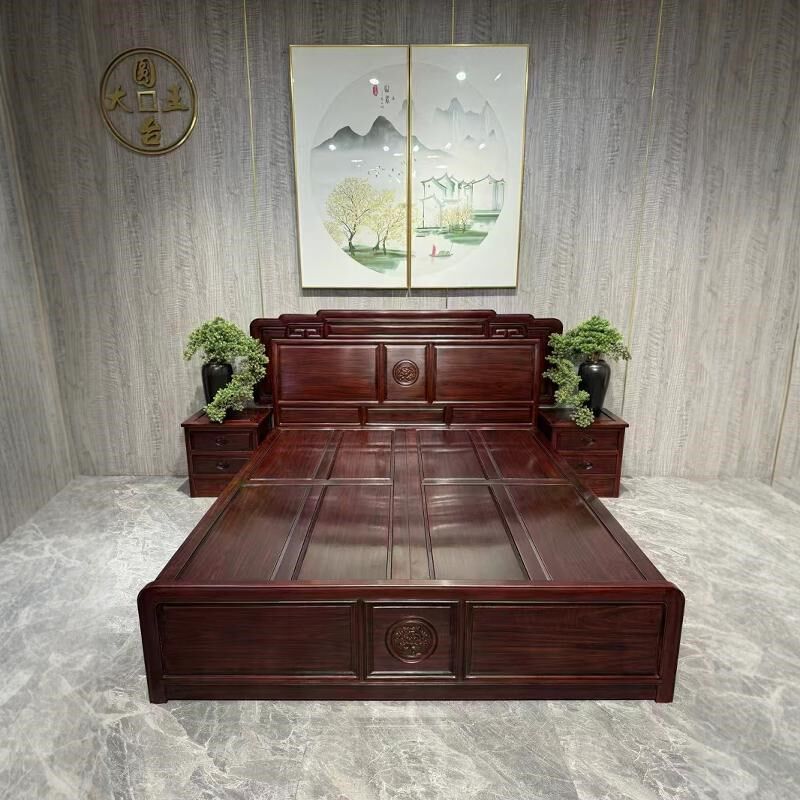 红木大床东非酸枝双人床红酸枝结婚双人床现代1.8米实木床