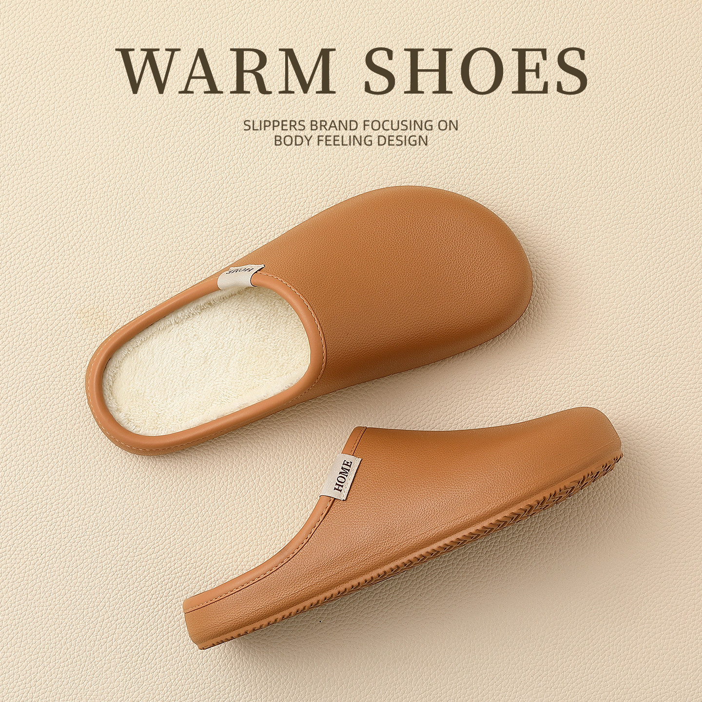 冬季日式简约静音棉拖鞋女新款舒适软底室内居家静音防滑棉拖男冬