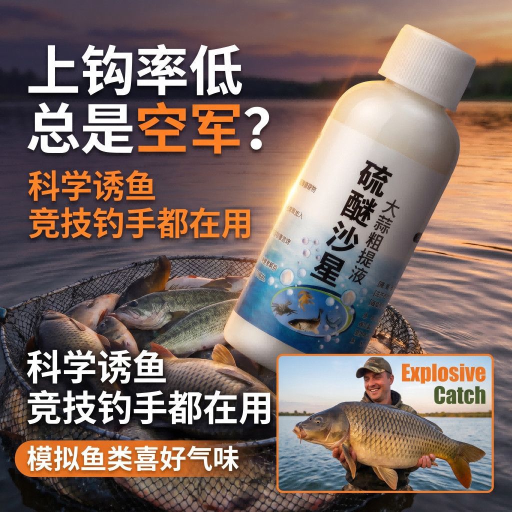 硫醚沙星钓鱼去腥赠诱鱼塘夜钓低温活性促开口抢食剂饵料