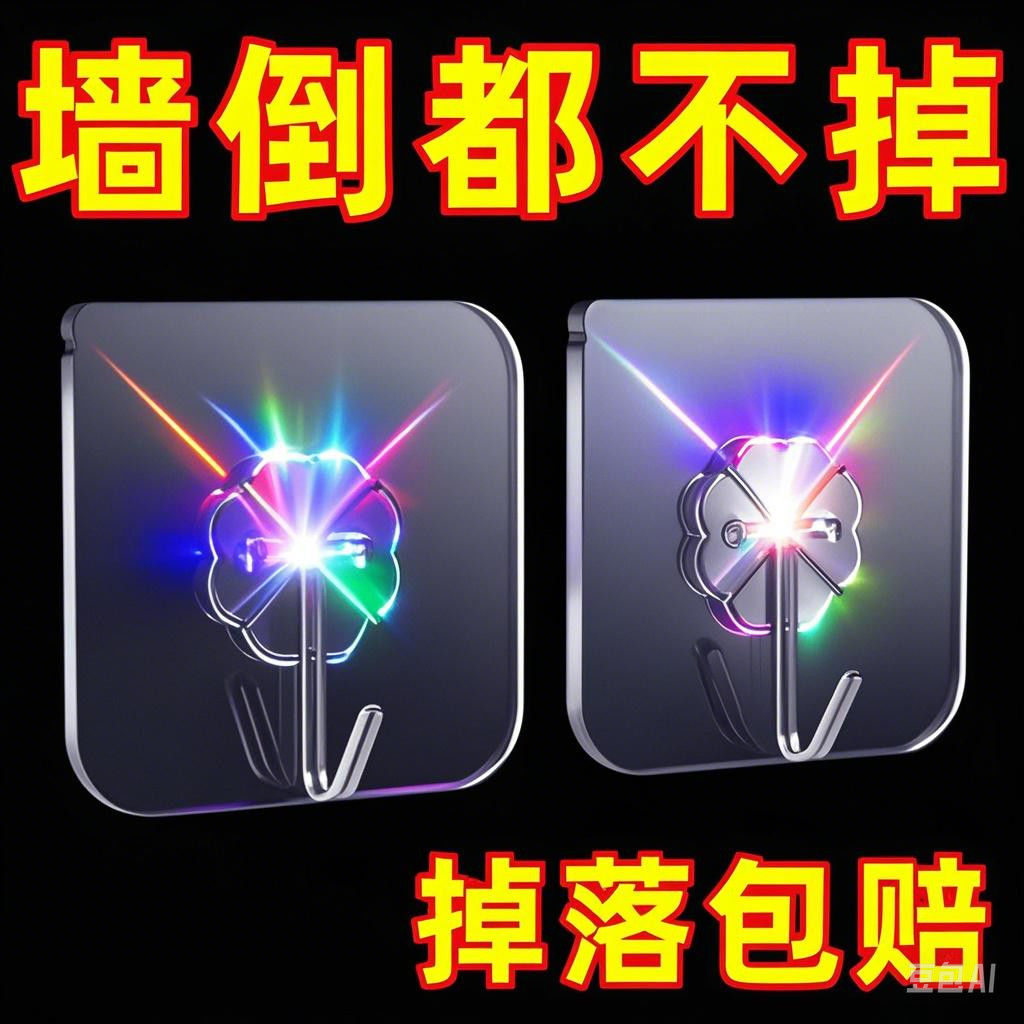 厨房卫生间洗澡间强力挂钩墙上超强称重门后免打孔固定钩