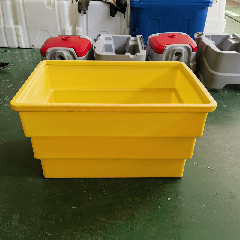 华社塑料布草车500L酒店运输衣物耐撞工作服务滚塑异形加工