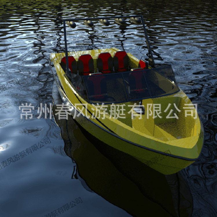 源头厂家 5.9米铝合金喷射艇 旅游观光快艇水上游乐设备