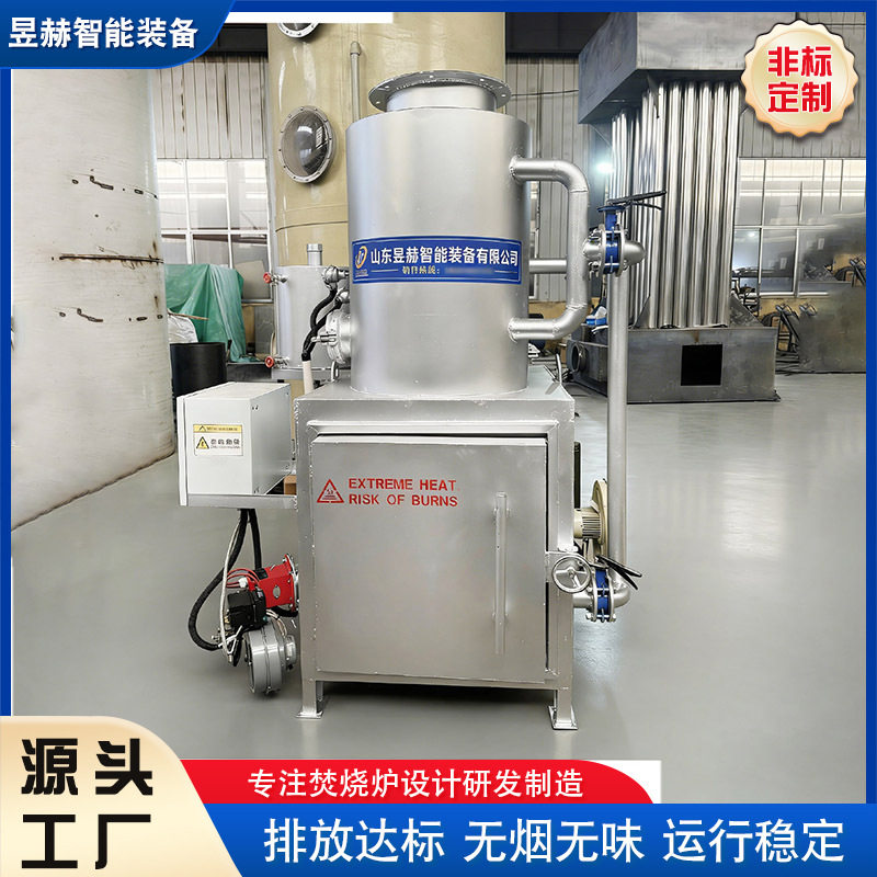 闭低烟尘固废焚烧设备全自动低温无烟工厂废料校园垃圾环保处理炉