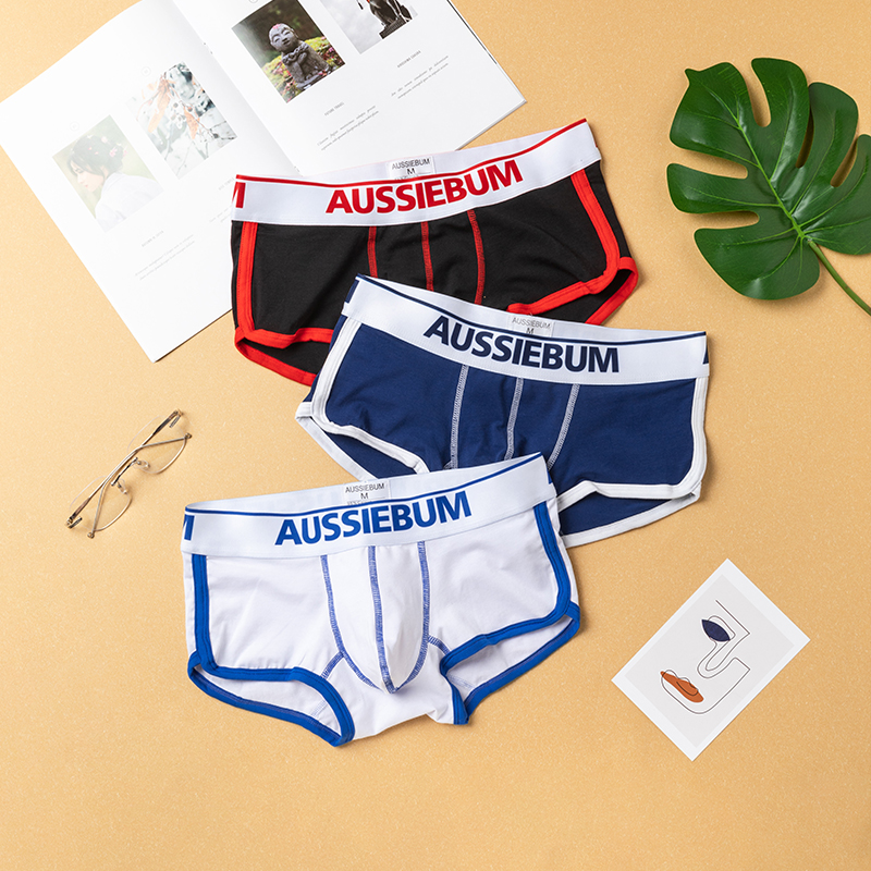 aussiebum男内裤纯棉平角潮流