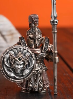 斯巴达指挥官金属摆件磁吸拼装可拆卸高级感桌面模型摆件送朋友